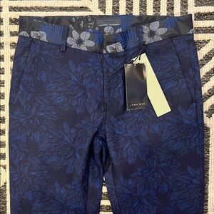 Zara Unisex Blue and Black Patterned Chinos